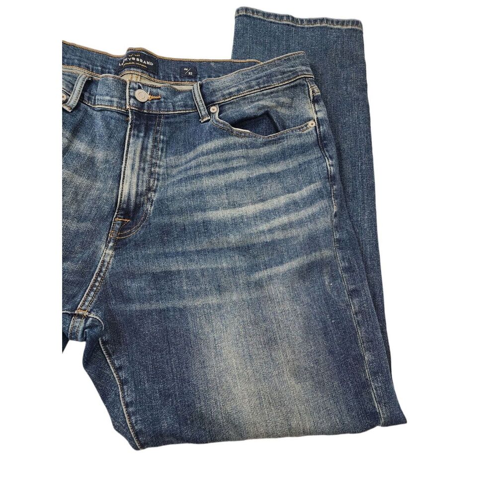 Lucky Brand 410 Athletic Slim‎ Mens 38x32 Dark Wash Blue Jeans - Picture 3 of 9